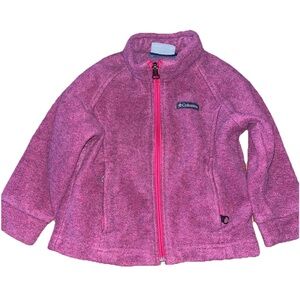 Columbia Baby Girl Fleece Zip Up Jacket Purple Pink Size 2T